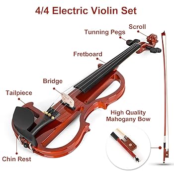 Amazon.com: Vangoa Electric Violin 4/4 Full Size Silent